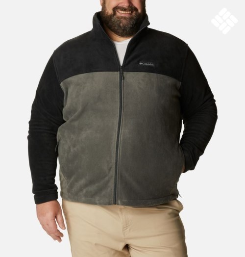 Men's Columbia Steens Mountain 2.0 Full Zip Fleece Jackets Black / Grey | Plus Size CA-F6305